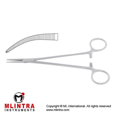 Halsted-Mosquito Haemostatic Forcep Curved - 1 x 2 Teeth Stainless Steel, 18 cm - 7"